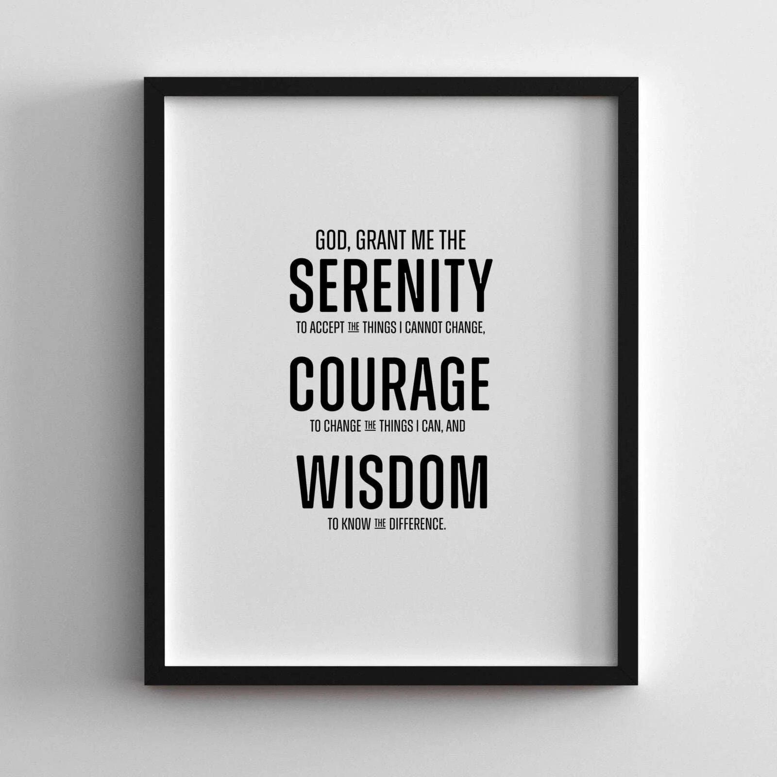 The Serenity Prayer poster